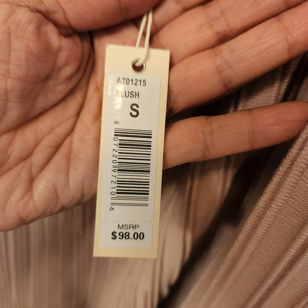 Max studio dusty pink ribbed maxi skirt nwt size S